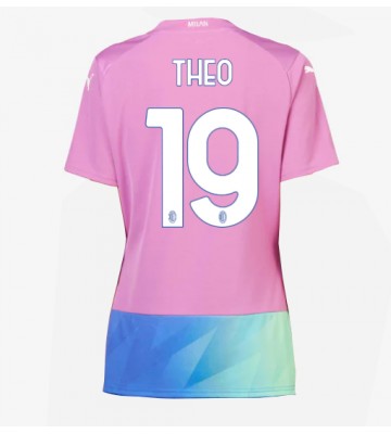 AC Milan Theo Hernandez #19 Tredje trøje Dame 2023-24 Kort ærmer